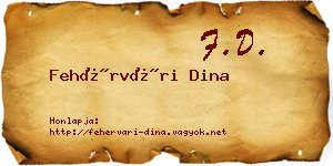 Fehérvári Dina névjegykártya